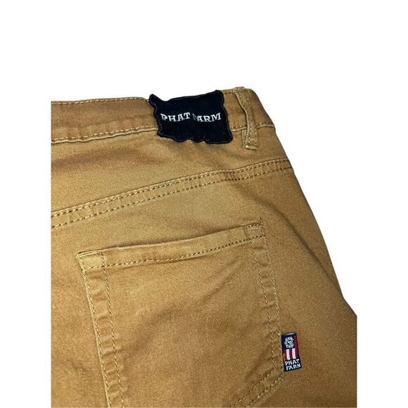 Phat Farm Men’s 40 Moto Casual Shorts Khaki Stretch - Picture 6 of 7